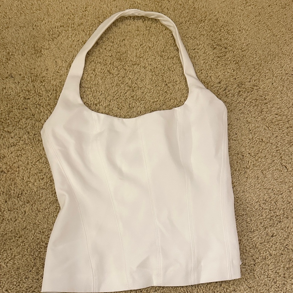 Zara White Halter Top